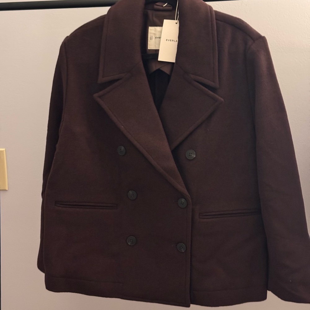 Everlane Women's Dark Brown Wool Blend Coat